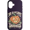 Grace And Glory Studio Custodia per iPhone 16 Christian Halloween zucca Bibbia Verso Giovanni 1:5