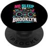PeeKay Apparel - Music No Sleep Til Brooklyn Retro Boombox Music Lover PopSockets PopGrip Adesivo