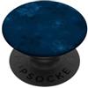 Dark Cottagecore Blue Garden Flowers Des Elegante fiore fiore linea art floreale motivo botanico PopSockets PopGrip Adesivo