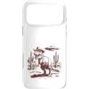 Western Retro Cowboy Animal Designs Custodia per iPhone 17 Pro Max T-Rex UFO Western Vintage Alien anni '90 Retro Cowboy
