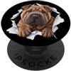 4ChineseSharPeiLovers Divertente cinese Shar Pei Sbirciando Carino Amante Del Cane Mamma Papà PopSockets PopGrip Adesivo