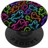 Vibrant Spooky Halloween Boo Ghosts Desi Trippy Psychedelic Ghosts Design Trick or Treats PopSockets PopGrip Adesivo