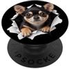 4ChihuahuaLovers Divertente chihuahua che sbircia carino amante dei cani mamma papà PopSockets PopGrip Adesivo