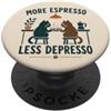 Sunday Line Studio Divertente gatto espresso amante del caffè caffè umorismo PopSockets PopGrip Adesivo