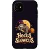 Hocus Slowcus Cute Witch Sloth Halloween Custodia per iPhone 11 Divertente strega di bradipo di Halloween carino animale spettrale