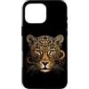 Steampunk Leopard Cheetah Custodia per iPhone 16 Pro Max Cheetah Leopard Steampunk Art Vintage Steam Punk