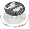 Ghostbusters Halloween Ragnatela Monocromatico Argento No-Ghost PopSockets PopGrip per MagSafe