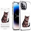 KSOPUERT Smart Ink Screen Phone Case Classic White Misura per iPhone 13 iPhone 14 Protezione 3.5 Pollici Ink Display Immagine in Custodia