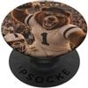 Football Team Win Conference Champion Fa Orso Celebrazione Giorno Selfie Vintage Scuola Mascotte Retro PopSockets PopGrip Adesivo