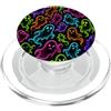 Vibrant Spooky Halloween Boo Ghosts Desi Trippy Psychedelic Ghosts Design Trick or Treats PopSockets PopGrip per MagSafe