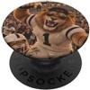 Football Team Win Conference Champion Fa Festa del Leone Gioco Selfie Vintage Scuola Mascotte Retro PopSockets PopGrip Adesivo