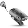 cellularline - BTCLIPARDP - Auricolare Bluetooth Riavvolgibile con Clip - Durata Batteria 7h - Ricarica 1,5h - Connessione a 2 Cellulari