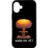 Funny Linux admin hacker nerd IT Geek gi Custodia per iPhone 16 Plus sudo rm -rf/Funny Linux Command Programmer Developer Nerd