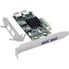 InLine Scheda USB PCIe, USB 3.2 Gen.1, 4 porte, 2X interno/esterno | NEC/Renesas uPD720202, PCIe x4, fino a 5 Gb/s per porta, hot swapping, piastra a basso profilo