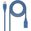 Nano Cable Nanocable - 10.01.0901-BL - Cavo USB 3.0 prolunga, tipo A/M-A/F, maschio-femmina, blu, 1.0 mts