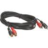 PremiumCord Cavo RCA 3m, 2X Spine RCA RCA su 2X Prese RCA RCA, Cavo di Prolunga Audio, Audio Stereo, per TV, Telefoni Cellulari, MP3, HiFi, Colore Nero