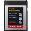 SANDISK Extreme PRO CFexpress 4.0 Scheda Type B 400 GB (PCIe Gen 4, Fino a 3.700 MB/s in lettura, VPG800/400, Compatibile con una gamma di fotocamere cinematografiche e mirrorless)
