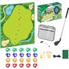 Genérico Set da golf appiccicoso tappetino da colpo appiccicoso | Kit di tappetino da golf a doppio lato con 20 palline, per bambini e golfisti, allenamento all'aperto, casa e giardino