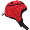 DEEPCRAFF Casco da Rugby, Elmetto Rosso in Spugna Regolabile | Protezione Testa per Rugby e Skateboarding, Comfort Traspirante, Assorbimento Urti, Taglia M 7-12 Anni