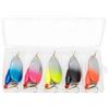 Générique Set di esche da pesca 5 esche girevoli con glitter | Esche da Pesca in Metallo per Acqua Salata Per Pesca in Acqua Dolce Perche Trota, Barca Lago,