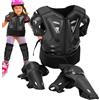 Generic Protezione del seno per bici da pioggia per bambini - Gilet protettivo con | Kit di protezione e moto | PE EVA | Per 5-12 anni | Taglia unica | Protezioni per skate motocross All Yeas