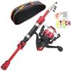 idqwsswt Kit da pesca essenziale per bambini, canna | funzioni telescopiche e scatola per attrezzi, attività all'aperto per bambini, attrezzatura da viaggio per bambine e
