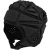 DEEPCRAFF Casco da Rugby Nero Imbottitura Regolabile e Traspirante | Poliestere e Spugna, Cordino Posteriore Fori di Ventilazione, per Flag Football e Skateboard
