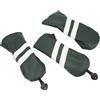 Denash PU Club Headcover Set, 3 Misure per Driver Wood Hybrid | Etichetta con numero ruotabile, copertura antipolvere, protezione resistente all\'acqua per mazze da golf, leggera, sport