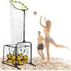 Generic Attrezzatura da allenamento per pallavolo, rete per allenatori di pallavolo a casa, carrello portatile con ruote, facile da installare, rete per interni ed esterni, per servire con spuntoni