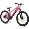 JOYSTAR Bicicletta elettrica da 24 pollici, per bambini e ragazzi dai 9 anni in su, con motore brushless da 250 W, 15 miglia, 15 MPH, con batteria rimovibile, rosa