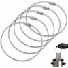 Fresilkora Set di 5 supporti per catena per bicicletta, per cera a caldo | Anelli metallici in acciaio inox argentato, 1,5 mm × 30 cm, riutilizzabili per la cera della catena, la cera calda della