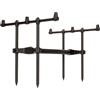 Yjcnelcr Supporto rialzato per la pesca alla carpa | Twin Crossbeam Frame, quattro teste di riposo, Shoreline Carry Set con ancoraggi a terra, in attesa