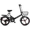 QKBMFK 20 Pollici Bicicletta Urbana Pieghevole, Ammortizzatore In Acciaio Ad Alto Tenore Di Carbonio, Bicicletta Portatile Per Adulti, 7 Velocità Con Ruota Libera Per Uso Esterno