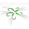Mosche Artificiali Massimo Clini Optic Spermex White & Green Streamer - 9 streamer montati a mano, 3 per misura amo #12#10#8, Made in Italy