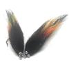 Mosche Artificiali Massimo Clini Black & Orange Minnow Saltwater Fly - 6 mosche da mare montate a mano, 2 per misura amo #2#1/0#2/0, Made in Italy