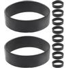 BCOATH 10 Pezzi Anelli in Gomma per Cintura Zavorra Subacquea, 32mm Neri | Ricambi per Cinghie da 32mm, Sostituzione Rapida, Profilo Antiscivolo, per Zavorre e Piastre