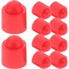 MAGICLULU 10 Pezzi Protezione per Stecca da Biliardo Rossa in Gomma, 3 CM | Installazione Rapida senza Attrezzi, per Punta e Calcio della Stecca, Uso Domestico e Torneo