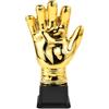 Garneck Plastica Guanto da Portiere Calcio per Premi Oro Coppa | Base Robusta, Finitura Dorata Lucida, Stile Coppa, per Collezioni e Aree Espositive Sportive