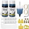 Vepazony Kit di sfiato per MAGURA MT5 MT7 MT8 MT2 HS33 ecc., Kit di ventilazione per freni a disco idraulici per bicicletta, set di sfiato incluso 120 ml di olio minerale Blood