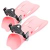 Toyvian Pinne da Nuoto Regolabili Rosa per Adulti, Plastica, Leggere | Punte Aperte, Lame Corte e Larghe, Bottoni Laterali Rapidi, per Pratica in Acqua e Piedi Nudi