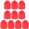 SOLUSTRE 10 Pezzi Protezione per Coda Stecca Biliardo in Gomma, Rosso | Diametro Interno 3cm, Installazione senza Attrezzi, per Stecche e Calcio, Uso in Gara e Sala
