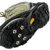 POPETPOP Ramponi da Ghiaccio per Scarpe, 5 Chiodi, Metallo Silicone Nero | Calzata Elastica, Compatibili Suole Casuali, per Neve e Camminate Sul Vialetto, Facili da Portare