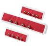 TAZIZI Equestrian Photo Ready Cover per esposizione natalizia | Set di 3 accessori in nylon con finiture rosse e bianche, effetto equitazione