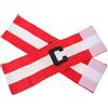 GATHINESS 2 Pezzi Fascia da Capitano Calcio Rosso Bianco in Nailon Elastico | Squadre di Club e Leghe Scolastiche, Cuciture Fini, Alta Visibilità, Adatta a Giovani e Adulti