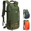 LOCAL LION Zaino MTB, Zaino Bicicletta 10L con Cappuccio Impermeabile e Copricasco, Zaini Ciclismo Leggero, Zainetti Mountain Bike Traspirante Uomo Donna per Sciare Enduro Trail Running Moto Trekking