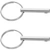 SOLUSTRE Perno di Sicurezza Marina 2 Pezzi in Acciaio Inox | Cavo Integrato, Bloccaggio Rapido e Rimozione Semplice, per Riparazioni Nautiche, Accessori Argento