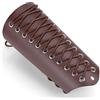 Horett Protezione del Braccio Regolabile Punk Pu Iron 10 Pollici di | Costruzione in PU e Ferro, Allacciatura con Filo di Cera, Bracciale Regolabile per il Polso, Guida in Moto, Arti Marziali,