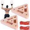 Zyxthravn Hangboard Rock Climbing Triangolare Legno Grip Rinforzante con | Hangboard portatile per arrampicata su roccia per sala giochi garage cantina appartamento palestra dormitorio studio casa