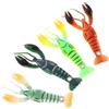 COLLBATH 4 Pezzi Esca Finta da Pesca a Forma di Astice 95mm in Silicone | Riutilizzabile, Resistente AI Morsi, per Pesca, Accessorio da Pesca, Adatta AI Pesci, Uso in Acqua