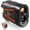 BFVV Telemetro da golf con pendenza, telemetro laser ricaricabile con striscia magnetica, 2000 m, con vibrazione di bloccaggio del palo della bandiera, ingrandimento 6x, telemetro laser ricaricabile